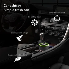 Smokeless Ashtray,Portable Car Ashtrays for Cup Holder Smell Proof,Multifunct...