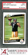 2004 SCORE #381 BEN ROETHLISBERGER RC STEELERS PSA 9
