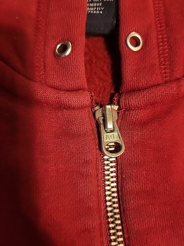 Vintage Abercrombie & Fitch Hoodie Red Jacket Full Zip Women's Medium  - Picture 8 of 16