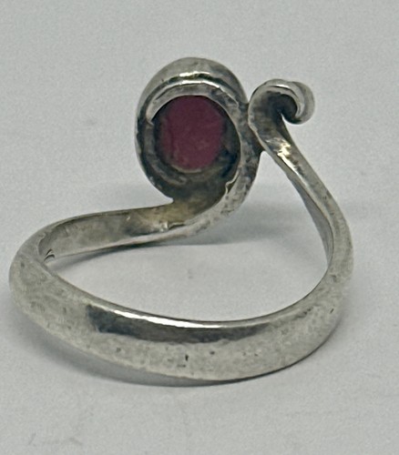 Handgefertigter 925 Sterling Silber natürlicher Granat Cabochon Ring Größe 6,5 - Bild 6 von 7