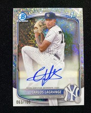 2025 Topps Bowman Chrome Mini Diamond Carlos Lagrange 1st Auto 63/100 N-Q