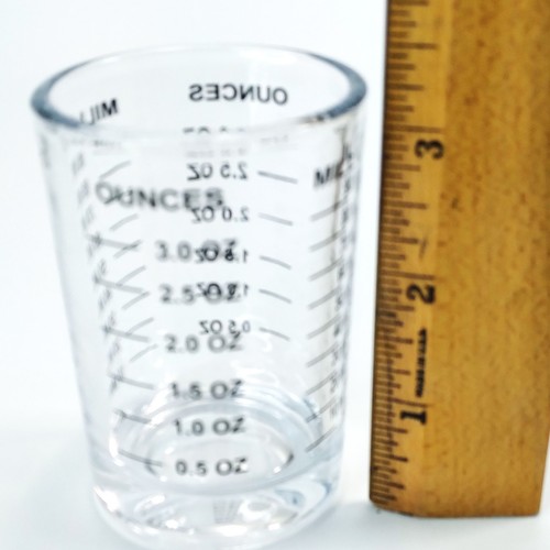 3 Unzen/90 ml Messglas mit schwarzem Druck und Farbverläufen für Bar oder Küche - Bild 9 von 10