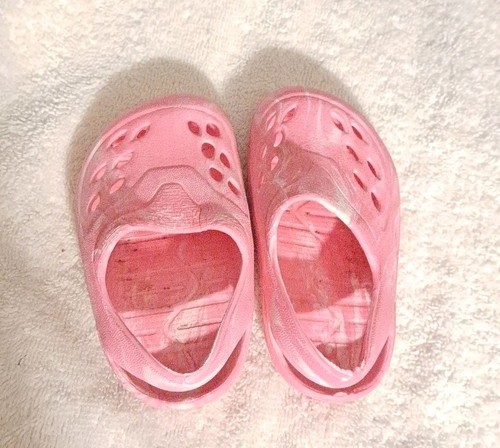 Baby Mädchen Rosa Marmor Gummi Schuhe Slipper Größe 4 Wasser Strand Wandern Schuhe - Bild 5 von 5