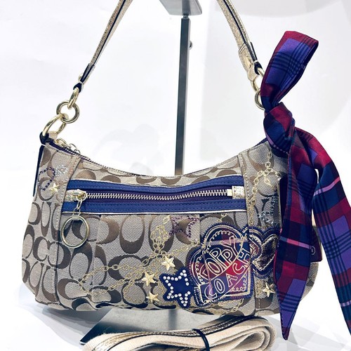 Level Rare Coach Accessory Pouch Check Poppy 2way y2k - Bild 2 von 12