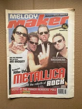 METALLICA MELODY MAKER MAGAZINE NOV 14 1998 - METALLICA COVER + FEATURE INSIDE U