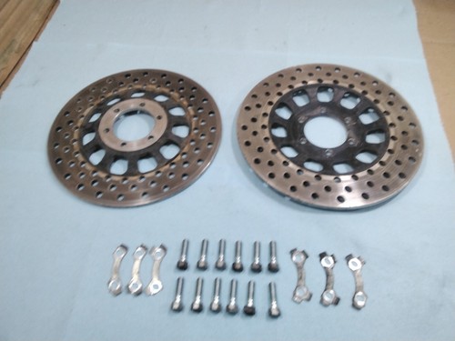 1976-80 Yamaha XS 650 750 850 Cross Drilled Front Brake Rotors XS650 XS500 XS750 - Picture 24 of 24