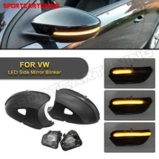 2X Sequential LED Side Mirror Turn Signal Lights For VW EOS Beetle CC Passat B7