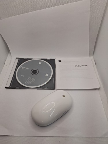 Apple Mighty Mouse A1197 - Wireless Bluetooth Mouse - White - Laser Optical