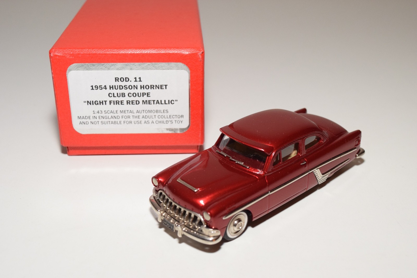 BROOKLIN ROD 11 ROD11 1954 HUDSON HORNET CLUB COUPE METALLIC Rojo MINT BOXED BROOKLIN ROD 11 ROD11 1954 HUDSON HORNET CLUB COUPE METALLIC Rojo MINT BOXED