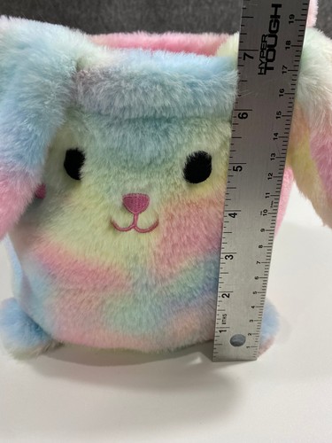 Peluche/douce lapin tie dye panier de Pâques - Photo 8/10