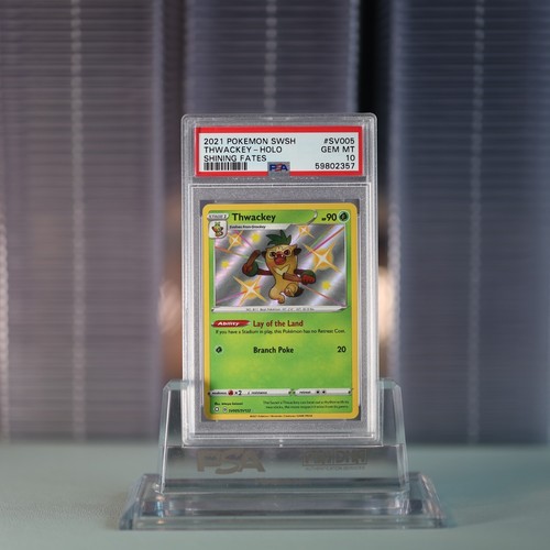 2021 Pokemon Sword & Shield Shining Fates SV005 Thwackey-Holo PSA 10