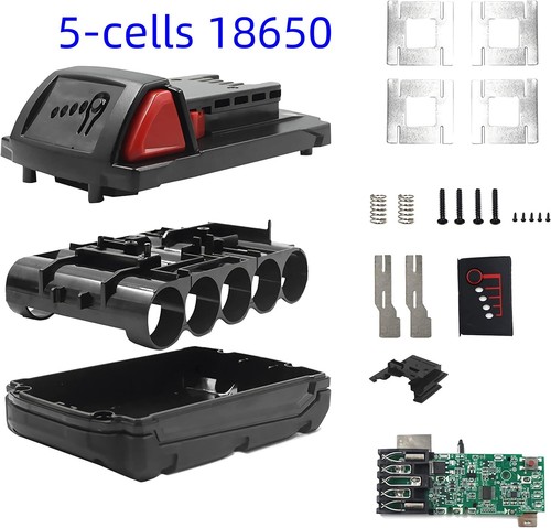 Akku Ersatzkoffer DIY Reparaturset für Milwaukee M18 18V 1,5 2,0Ah Akku - Bild 2 von 11