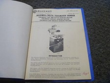 Rockwell Delta 24-822 Tool & Cutter Grinder Owner Operator Maintenance Manual xz