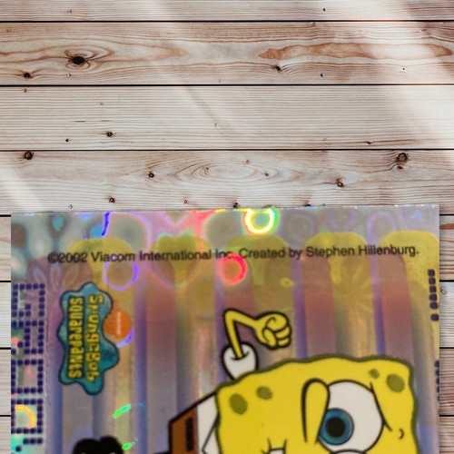 Tarjeta pegatina de prisma de colección 2002 Bob Esponja SRS 3 venta A&A hecha en EE. UU. - Imagen 2 de 3