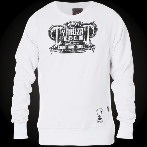 Sweatshirt Fight Bianco Pb 9033 Yakuza Club Felpa Jumper 185EHqxw