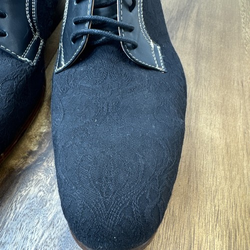 Ferro Aldo Shoes 9.5 Black  MFA-19380L-E Mens Round toe Contrast Stitching Lace - Picture 2 of 21