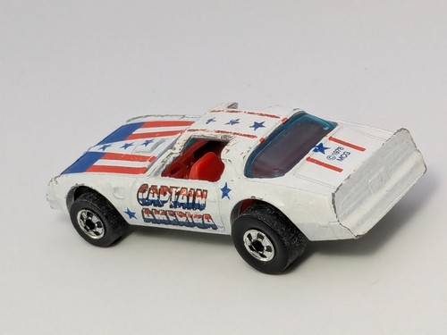 Vintage 1977 Hot Wheels Heroes Trans Am Hot Bird Captain America Hong Kong - Picture 3 of 6
