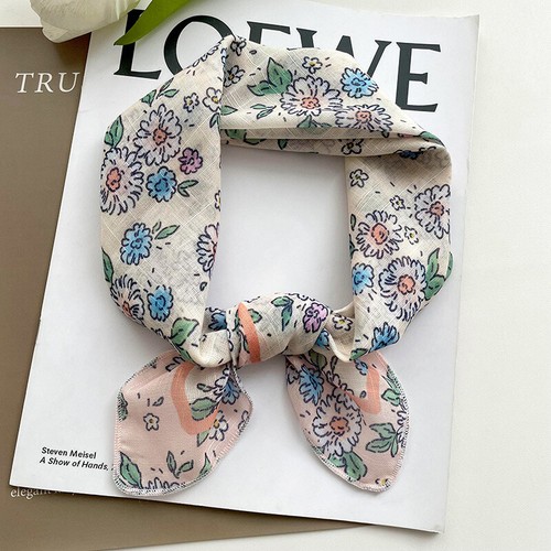 Women Floral Cotton Linen Square Scarf Head Wraps Neckerchief Neck Scarves HOT - Picture 47 of 62
