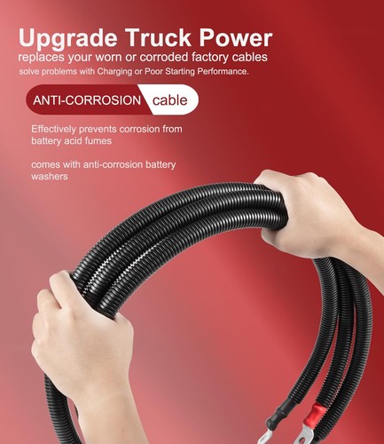 Battery Cables Wire kit Fit for D odge RAM Truck Gen 3 2003-2007 5.9L 24 Valve - Picture 8 of 9