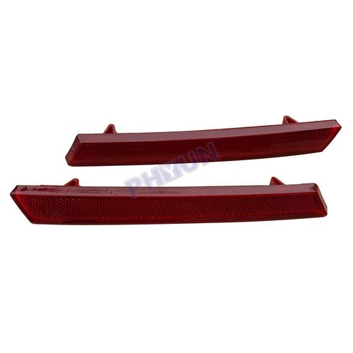 Pair Red Rear Bumper Lower Reflector Light Trim For Cadillac XTS 13-17 20874085 - Picture 4 of 7