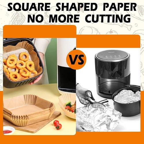 Air Fryer Disposable Paper Liner Square 10 Inch Large Air Fryer Paper Liner - Picture 4 of 8