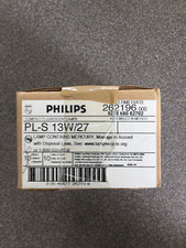 6x Philips PL-S 9W/27 9W G-23 2-PIN Compact Fluorescent Lamp