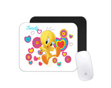 Tweety Mouse Pad  Yellow Bird Desk Mat Gift with Classic Cartoon Style