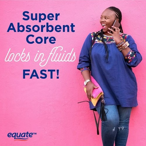 Equate Maxi Pads - Super Absorbent (288 Count -6x 48ct) - Unscented, On-the-go - Picture 4 of 24
