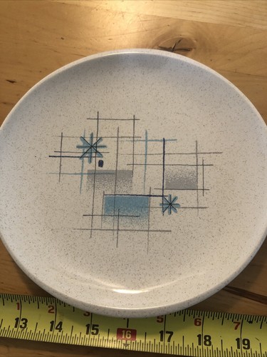 Lote de 3 placas vintage Franciscan Atomic Oasis de 8 pulgadas - Imagen 3 de 5