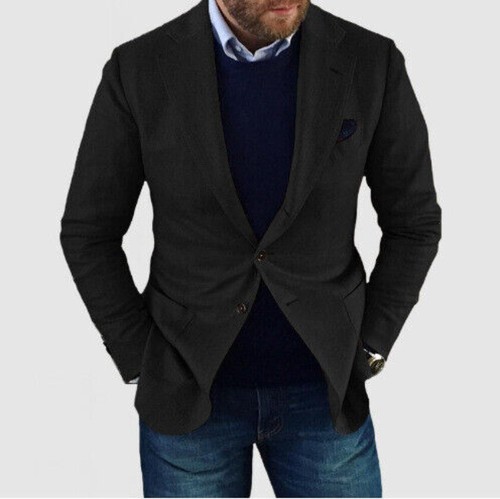 Top Business Casual Suit Top Print Double Buckle Blazer Men's Jacket Collection - Picture 53 of 55