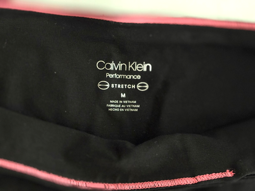 Calvin Klein Performance Stretch Women Blk/Pink Big Letter Cropped Legging Sz: M - Picture 8 of 23