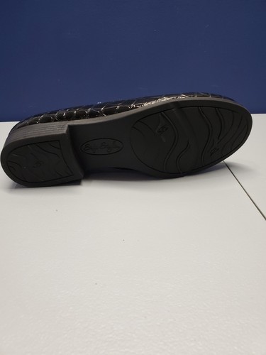Soft Style Flat Shoes Women Sz 6.5 Black Crocodile Round Toe Comfort Slip On EUC - Picture 6 of 12