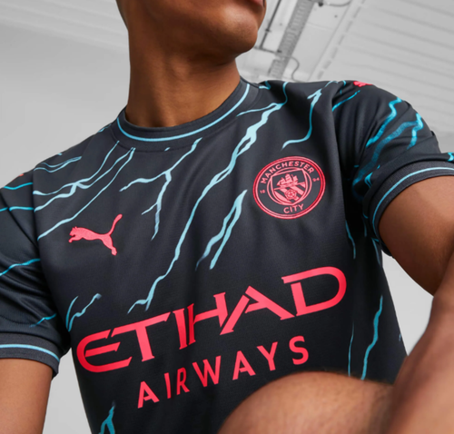 Tercera camiseta de Puma Manchester City 2023 -24 - azul marino oscuro/héroe/carmesí - Imagen 6 de 11