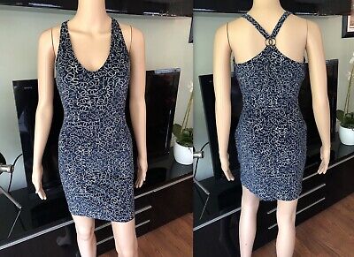 Chanel Logo Print Velvet Mini Dress Fr 38 Ebay