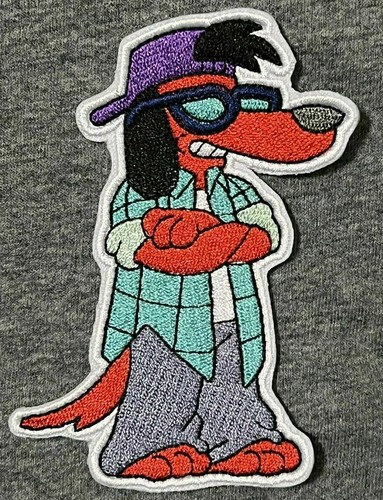 THE SIMPSONS figure patch POOCHIE badge ITCHY AND SCRATCHY logo dog cat action - Picture 1 of 2