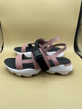 Sz 9.5 US Sorel Kinetic Impact Sling Women  s Sandal Pink White NL4697-659 No Box