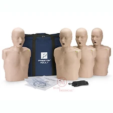 4-Pack Prestan ADULT CPR Manikins w Feedback, Med Tone PP-AM-400M-MS mannequins