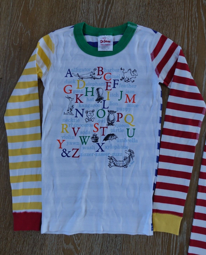 Hanna Andersson Girls Boys Dr. Seuss ABC Pajama Size 140/US 10 EUC - Picture 2 of 5