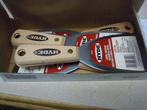 HYDE HEAVY DUTY 3" CHISEL SCRAPER STIFF KNIFE, #07410 Pack of 5 pcs - Bild 2 von 3