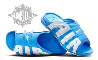 NIKE★AIR MORE UPTEMPO SLIDE★UNIVERSITY BLUE/WHITE NIKE AIR MORE UPTEMPO SLIDES UNIVERSITY BLUE WHITE FD9884