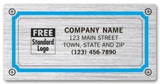 250 Large Chrome Poly Address Labels, NEBS/Deluxe # 1510-1