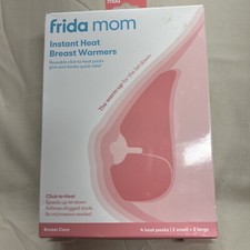 Frida Mom Instant Heat Breast Warmers 4 Reusable Heat Packs 2 small+2 large