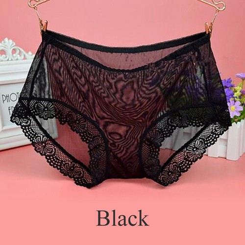 Womens Lace Mesh Sheer Panties Lingerie See-Through Knickers Briefs Underwear - Picture 11 of 14