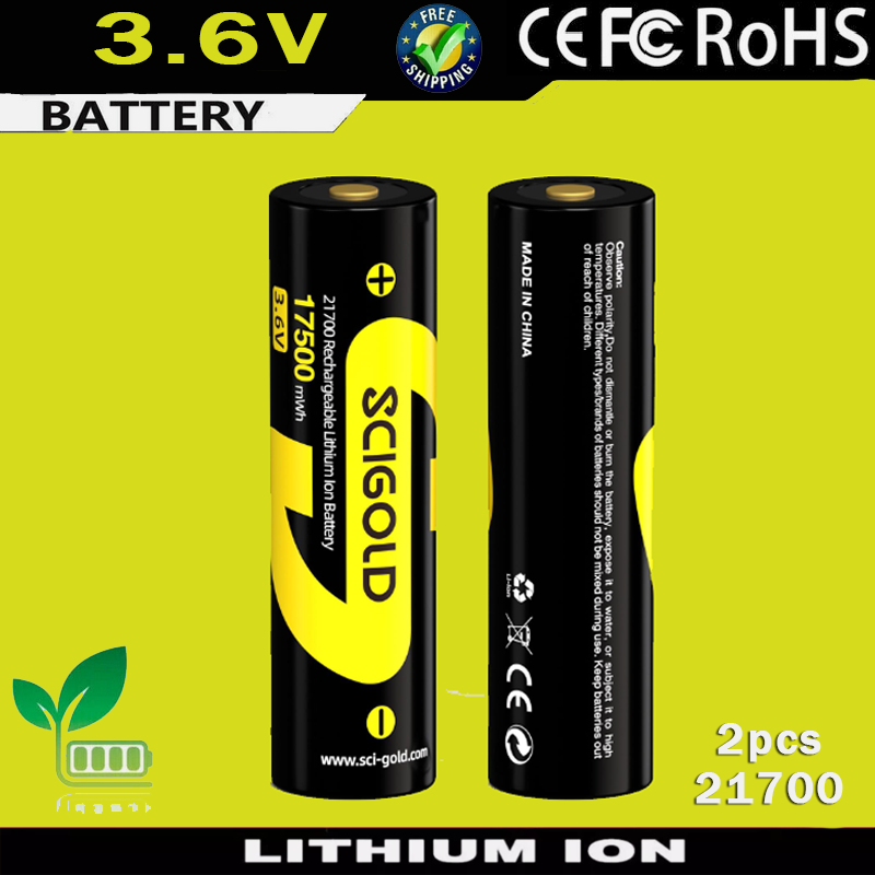 Scigold 5000mah Rechargeable 3.6v Batteries 17500mWh (2pack) battery