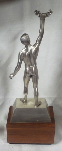 17" EINZIGARTIGER FUND! - COLUMBUS TOUCHDOWN CLUB STATUE zu CHARLEY HILL von SCIOTO DOWNS - Bild 7 von 12