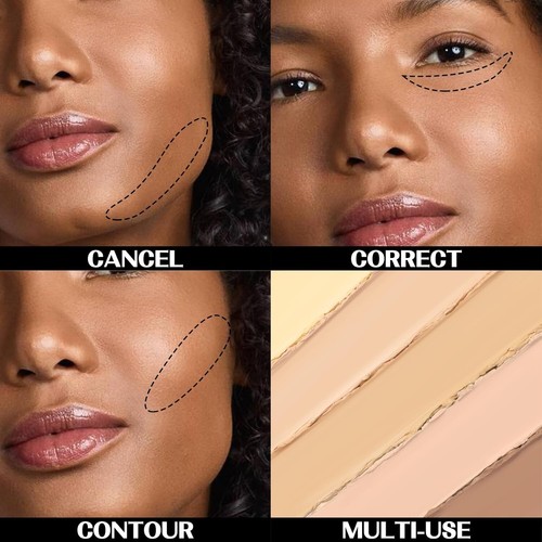 Palette Correcteur Correcteur Multi-Usage 5 en 1 pour Couverture Complète et Aspect Naturel - Photo 6/8