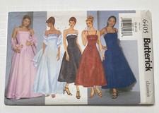 Butterick 6405 Size 18-22 Long Dress Tea Length Spaghetti Straps Uncut