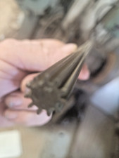 BRASS PINION WIRE SHAFT 24 diametric pitch 11 tooth   38" LONG 14.5 Presure agl