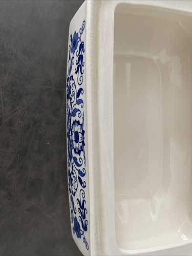 VINTAGE CERAMIC DELFT BLUE ELECTRIC GRAVY BOAT/SAUCE WARMER NAVY & WHITE - Picture 3 of 11