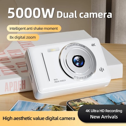 4K Digital Camera 5000W Pixel Retro CCD Portable Card Camera Entry-level Camera - Imagen 1 de 30